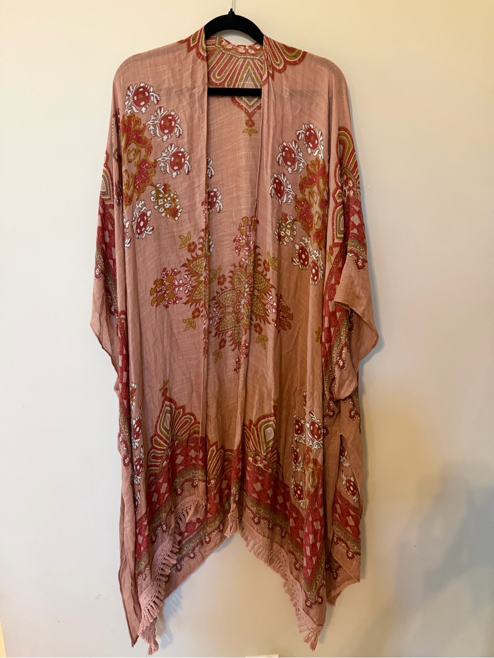 Cost Plus World Market Mauve Pink Floral Kimono - Picture 2 of 6